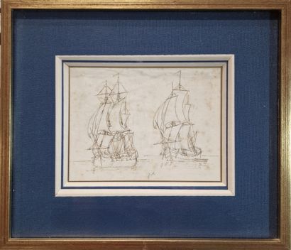 Joseph VERNET (1714-1789)
Etude de bateaux...