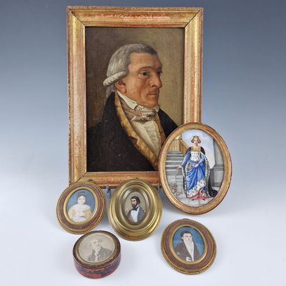 ECOLE SUISSE CIRCA 1810 
Portrait d'homme...