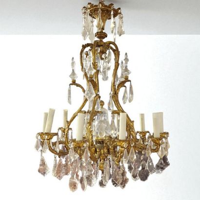 EIGHTEENTH CENTURY CAGE LIGHT with eleven...