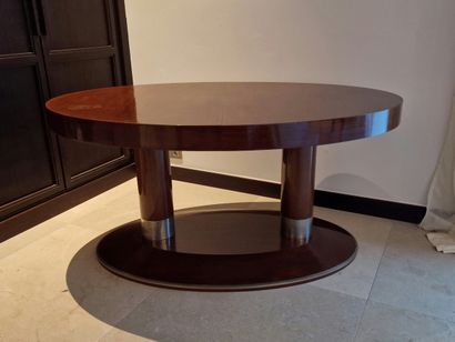 TABLE DE MILIEU OVALE d’Epoque Art Déco en...