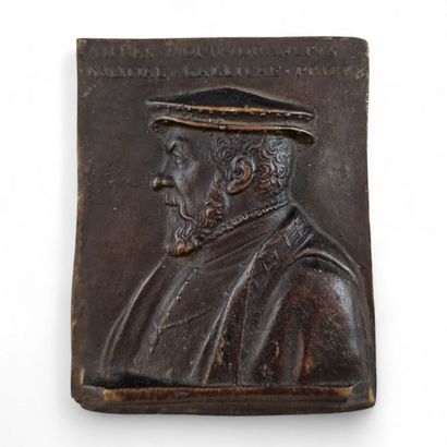 PLAQUE DE FORME RECTANGULAIRE en bronze à...
