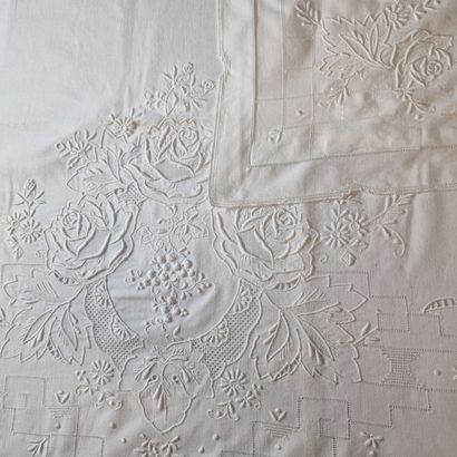 PARURE DE DRAP POUR LIT DEUX PLACES Indochine...