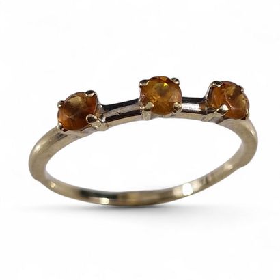 MODERN RING in old rhodium 750 Millièmes...