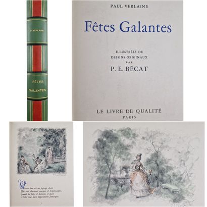 [BECAT (Paul Emile)] [VERLAINE]. Fêtes galantes.
Paris,...