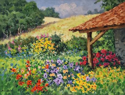 EUGENE SANDRINI (1925-1998)
Jardin dans l’Isère
HUILE...