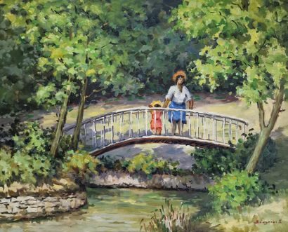 EUGENE SANDRINI (1925-1998)
La promenade
HUILE...