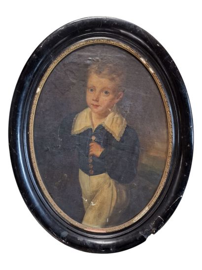 ECOLE DU XIXEME SIECLE 
Portrait d'enfant...