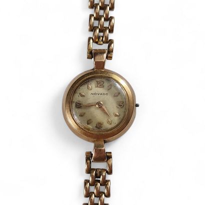 MOVADO - BRACELET MONTRE DE DAME en or rose...