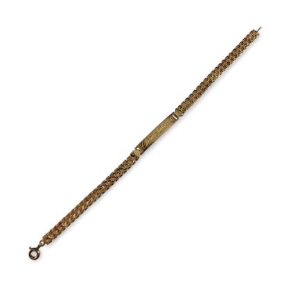 MID-20th CENTURY IDENTITY BRACELET in yellow...
