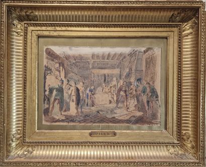 Charles Henri PILLE (1844-1897) 
Partie de...