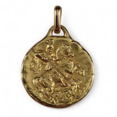 20th Century MEDAL in yellow gold 750 Millièmes...