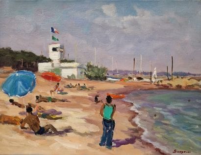 EUGENE SANDRINI (1925-1998)
Plage de la Capte
HUILE...