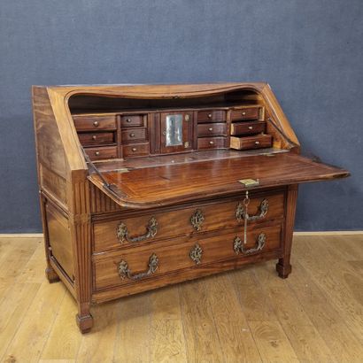 SCRIBANNE COMMODE - Louis XVI period mahogany...