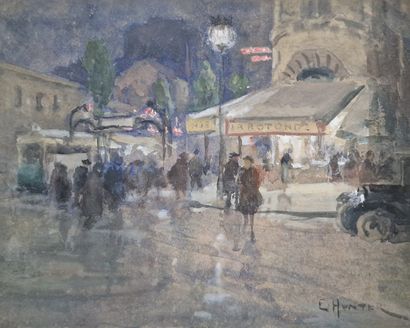 E. HUNTER (XIX-XXth Century)
Paris, La Rotonde
GOUACHE...