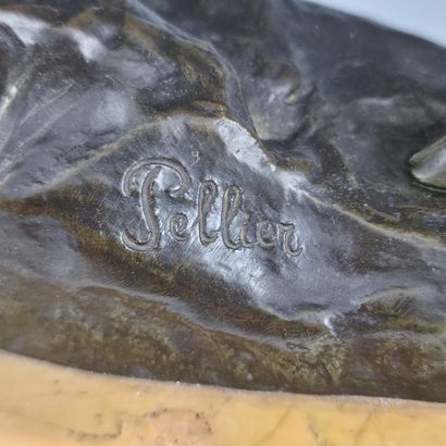 PELLIER (XIX-XXth Century) 
Stag 
BROWN PATINA...
