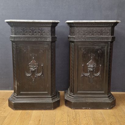 Pair of rectangular canted gantries on an...