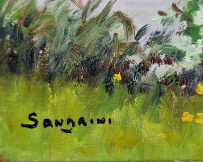 EUGENE SANDRINI (1925-1998)
L’étang
HUILE...