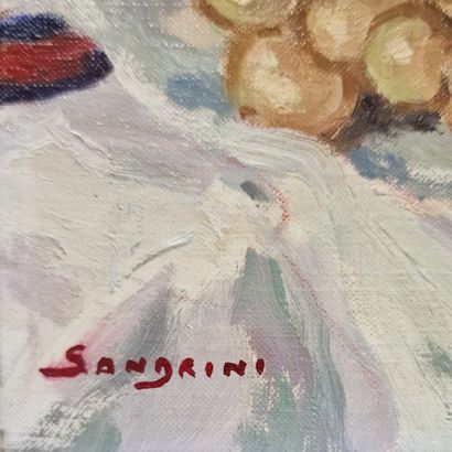 EUGENE SANDRINI (1925-1998)
Pommes et raisins
HUILE...
