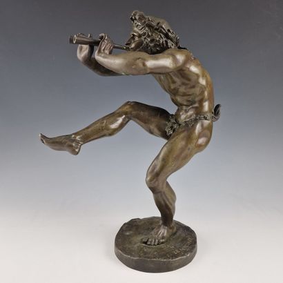 Eugène Louis LEQUESNE (1815-1887) 
Faun playing...