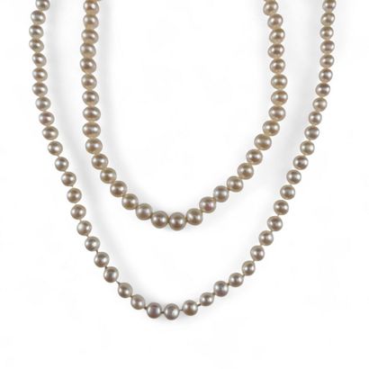 TWO modern cultured pearl necklaces with...