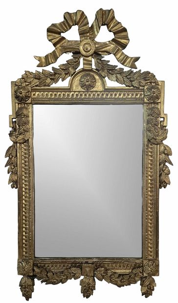 Louis XVI period RECTANGULAR FRONTON MIRROR...