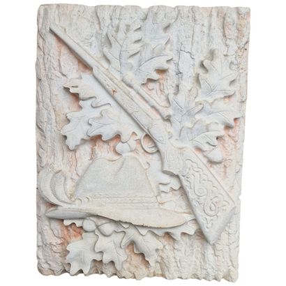 LARGE Modern BAS-RELIEF in cast reconstituted...