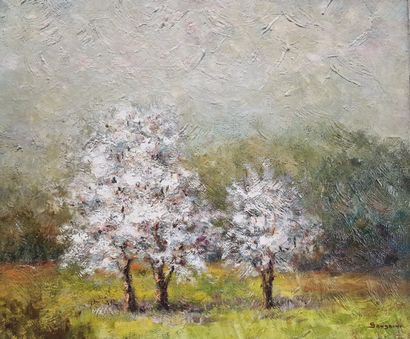 EUGENE SANDRINI (1925-1998)
Pommiers en fleurs...