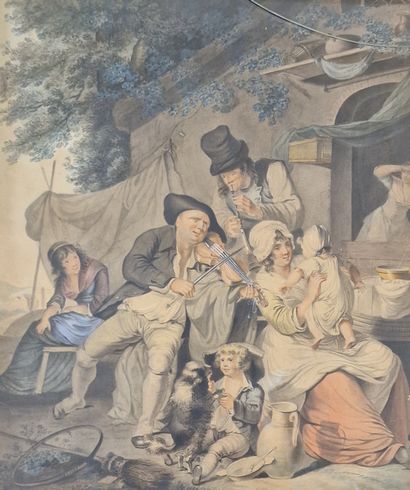 Pierre Alexandre WILLE (1748-1821) (Attribué...