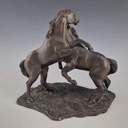 MODERN SCHOOL 
Horse fight 
BRONZE WITH BROWN...