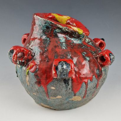 ECOLE DU XXeme Siècle - LARGE VASE A ANSES...