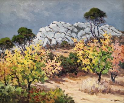EUGENE SANDRINI (1925-1998)
Abricotiers d’automne
HUILE...