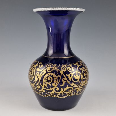 CLICHY - Napoleon III period cobalt-blue...