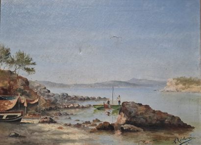 Paul LEVERE (1875-1949)
Pêcheurs aux environs...