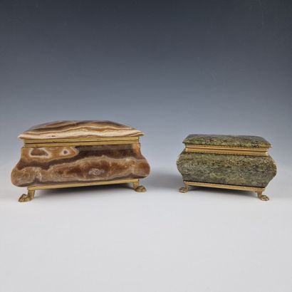 TWO Neoclassical TOMB-FORME COFFRETS - Circa...
