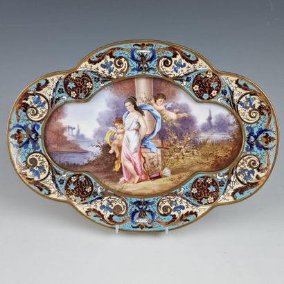 A Napoleon III period gilt bronze polylobed...