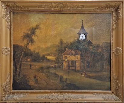 LATE 19TH CENTURY SCHOOL 
View of a lively...