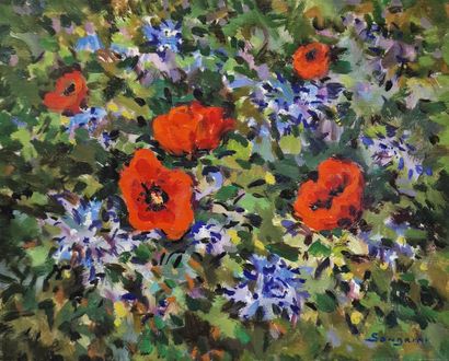EUGENE SANDRINI (1925-1998)
Coquelicots et...