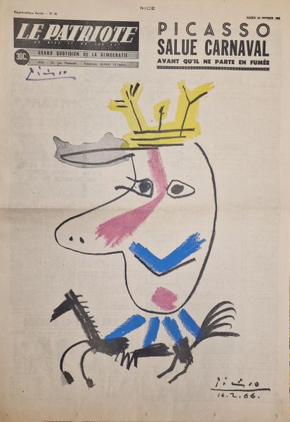 D'Après Pablo PICASSO (1881-1973) 
Journal...