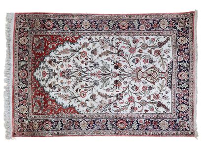 SILK GHOUM CARPET (cotton warp and weft,...
