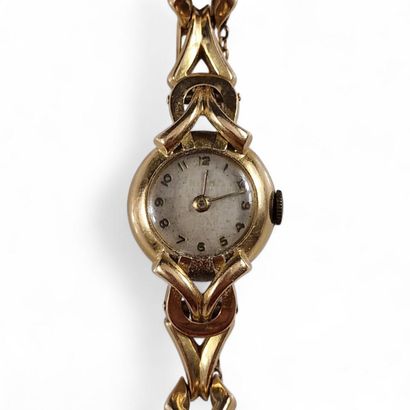 BRACELET MONTRE DE DAME Circa 1950 à boîtier...