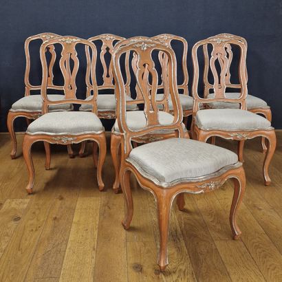 SUITE OF EIGHT XVIIIth CENTURY VENICE-STYLE...