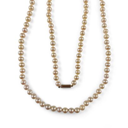 TWO modern cultured pearl necklaces with...