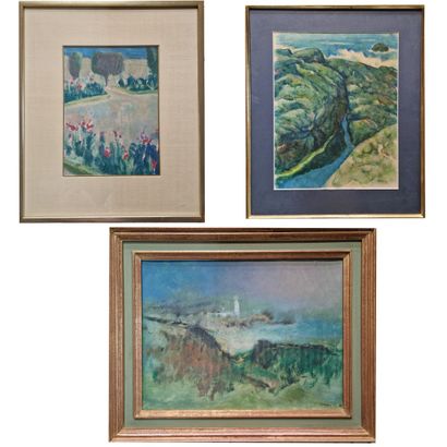 FORSTER (20th century) 
Landscapes 
THREE...