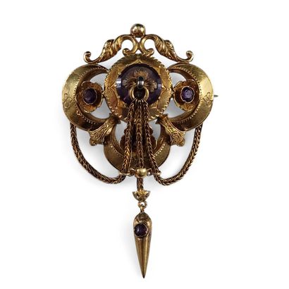 BROCHE de la Fin du XIXème Siècle en or rose...