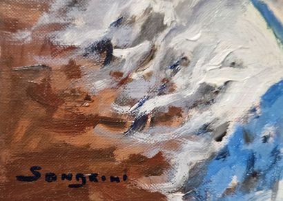 EUGENE SANDRINI (1925-1998)
Le napperon bleu
HUILE...