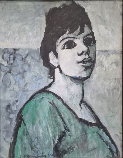 Theo MICHELS (1908-1981)
Portrait - 1964
GOUACHE...