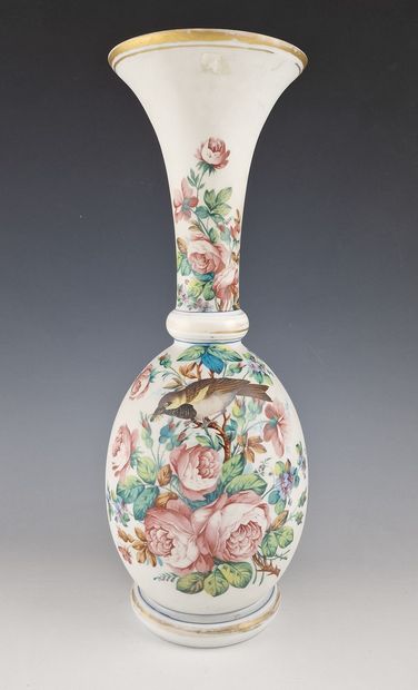 LARGE horn-neck BALUSTRE VASE Circa 1900...