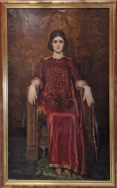 Médar TYLGAT (1871-1948)
Portrait of a seated...