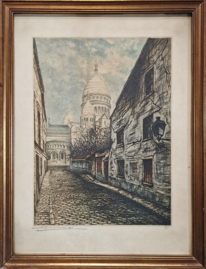 Valentine DUPRE (1886-1966)
View of Montmartre
AQUATINTE
Signed...