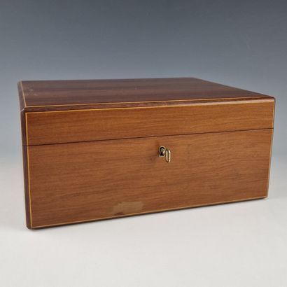 CHRISTOFLE - CIGAR CELLAR in mahogany veneer...